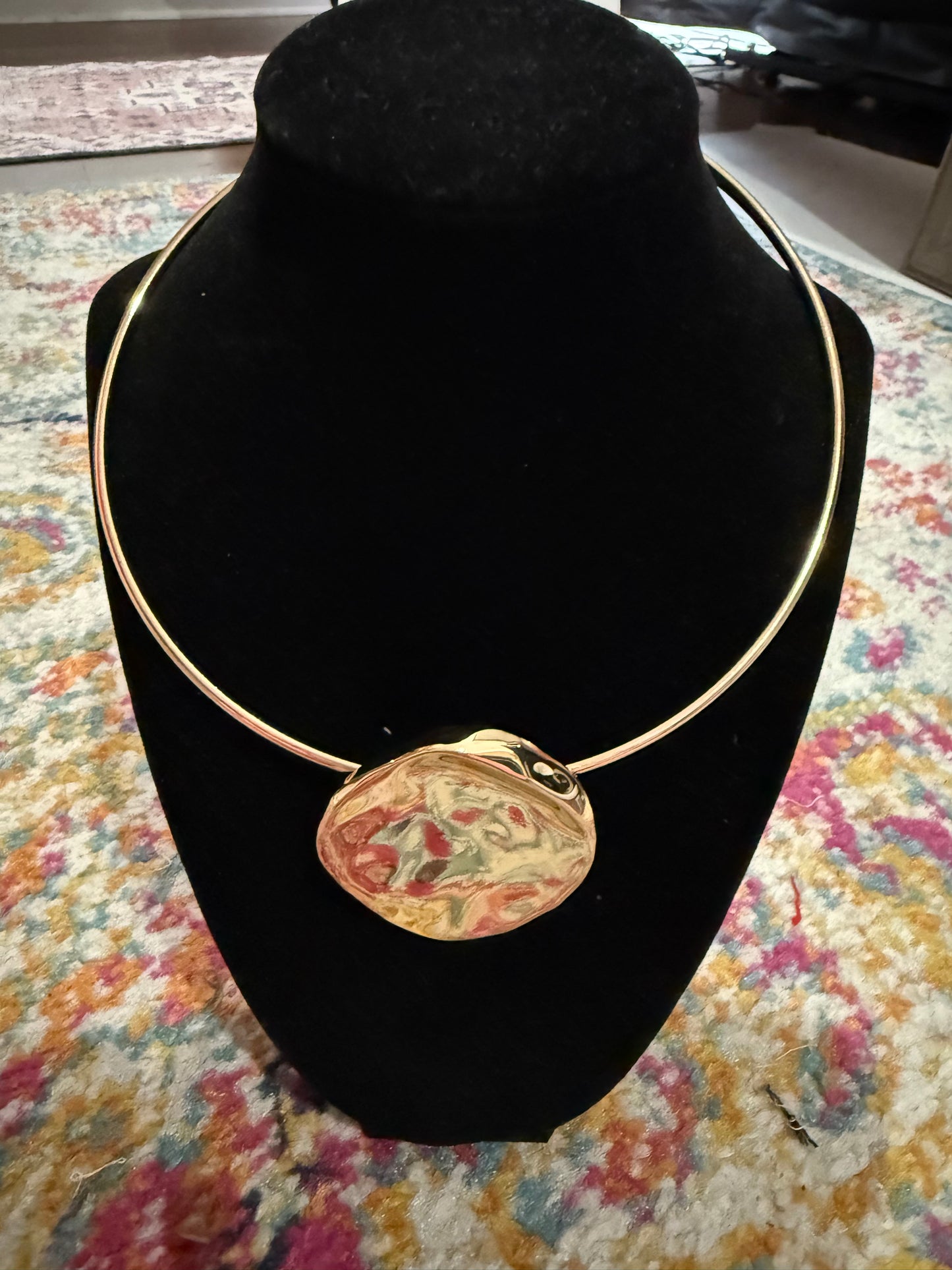 The Gold Circle Statement Necklace