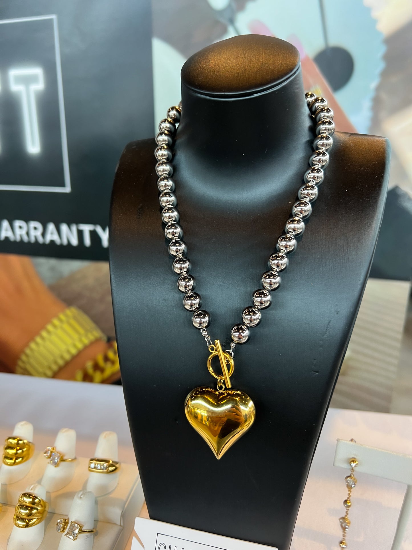 GLAM HEART NECKLACE - Triple Charm Boutique