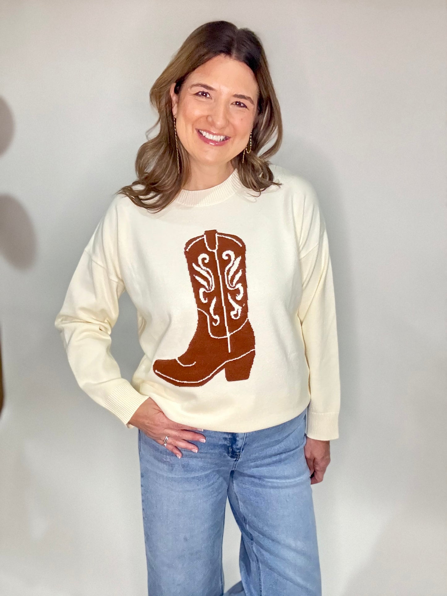 The Cowboy Boot Comfy Sweater