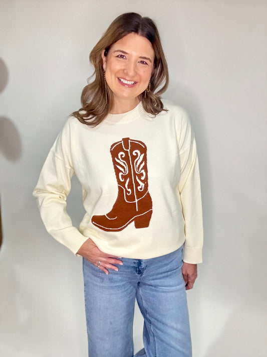 The Cowboy Boot Comfy Sweater