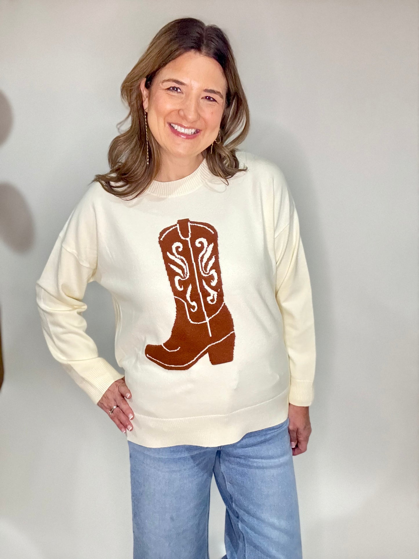 The Cowboy Boot Comfy Sweater