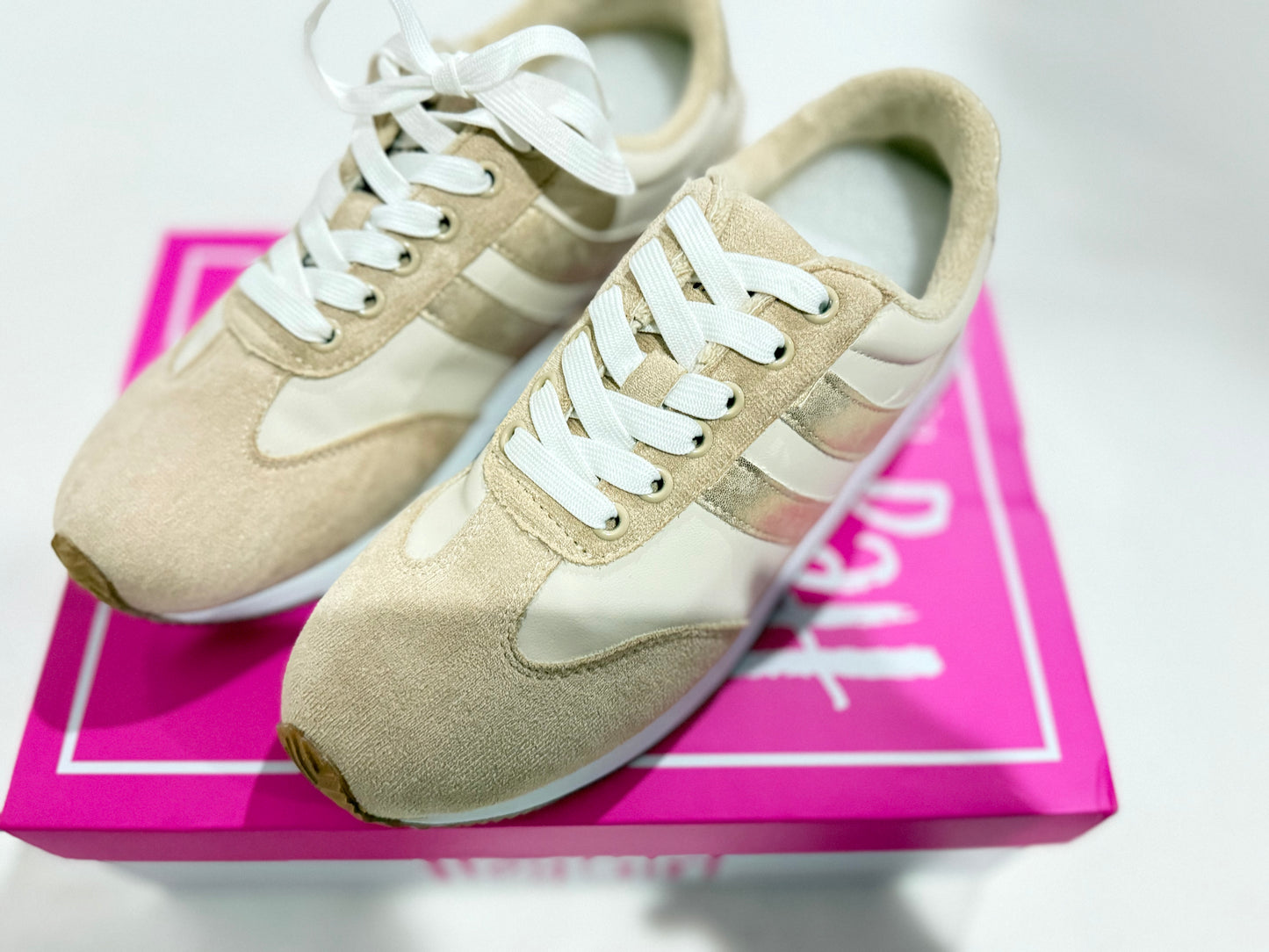 Corky’s Gold Sneakers sz 9 - Triple Charm Boutique