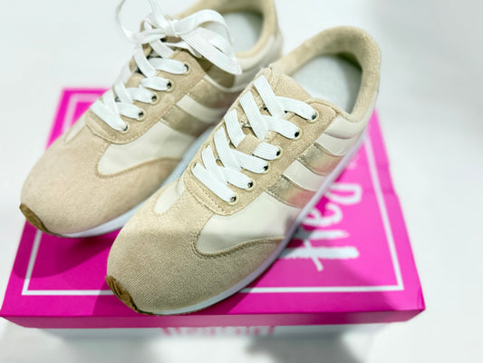 Corky’s Gold Sneakers sz 9 - Triple Charm Boutique