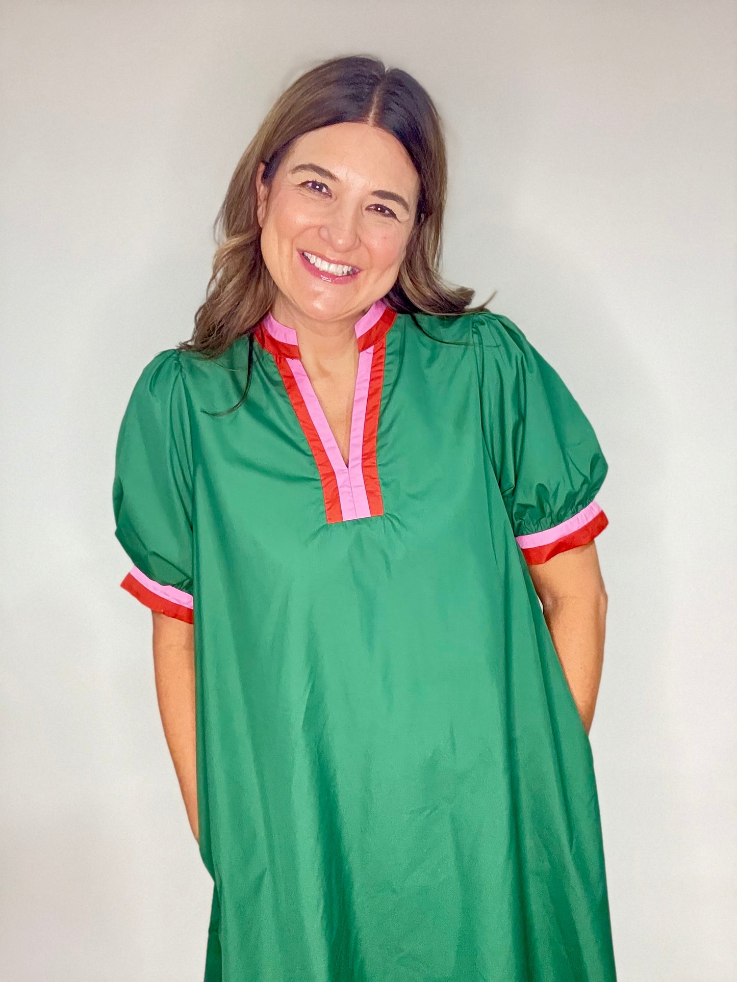 The Glenda Green Mini Dress