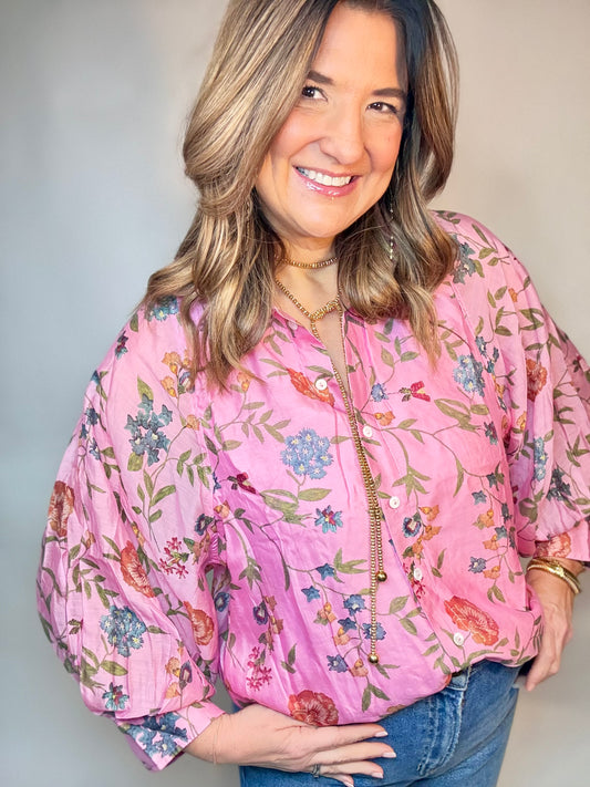 The Pink Garden Floral Top