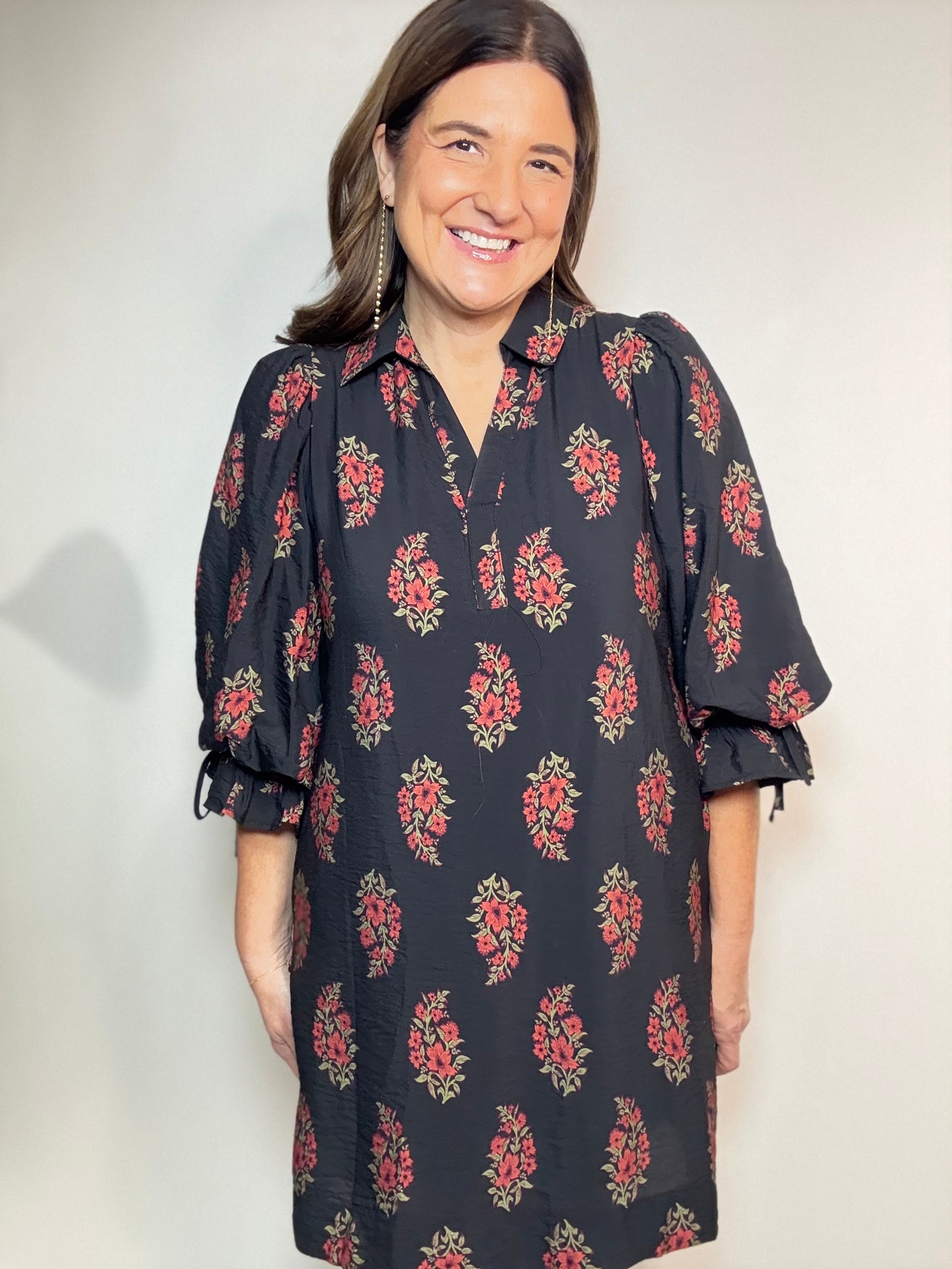 The Black Floral Dress