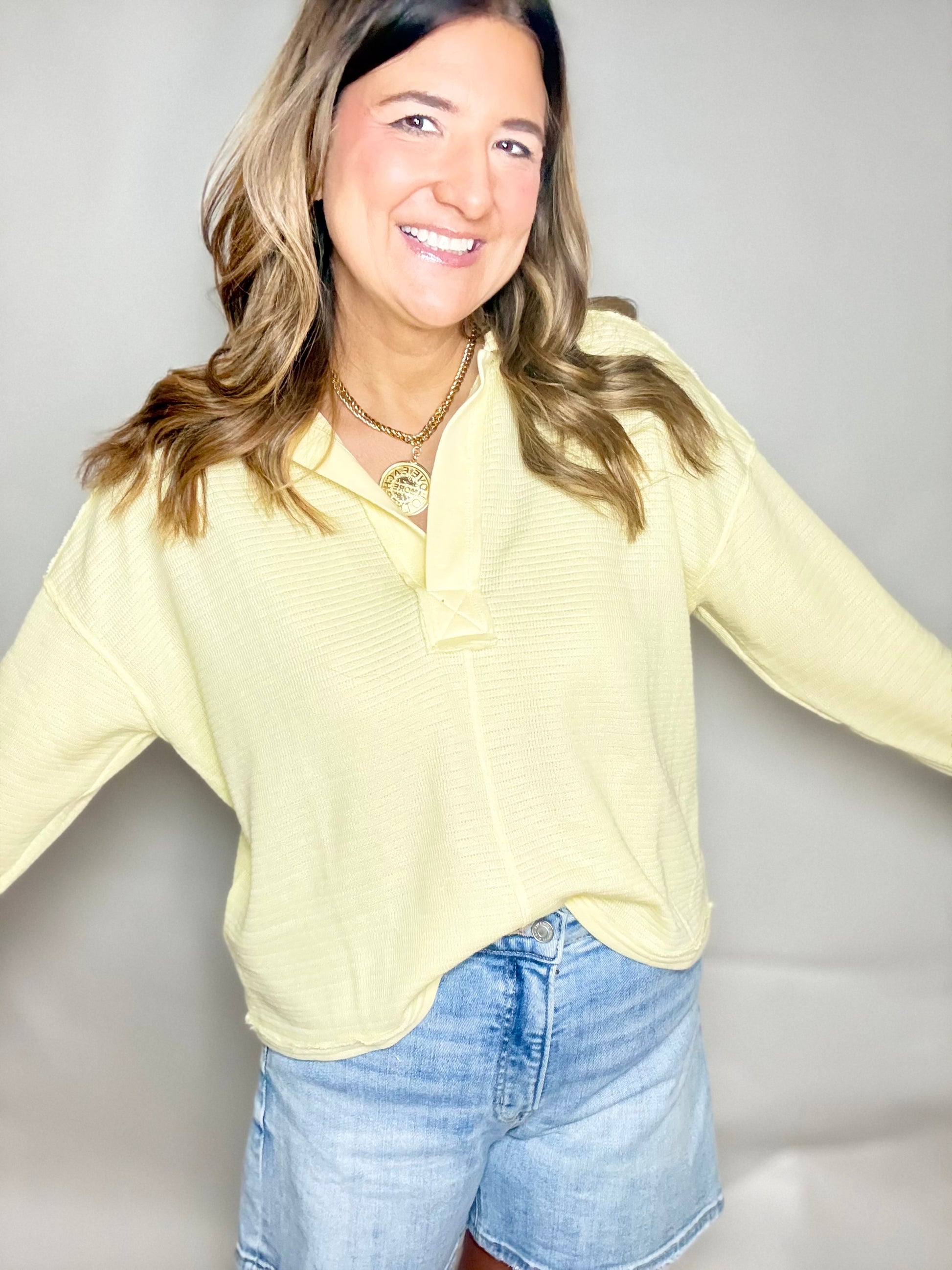 The Comfy Yellow Shirt - Triple Charm Boutique