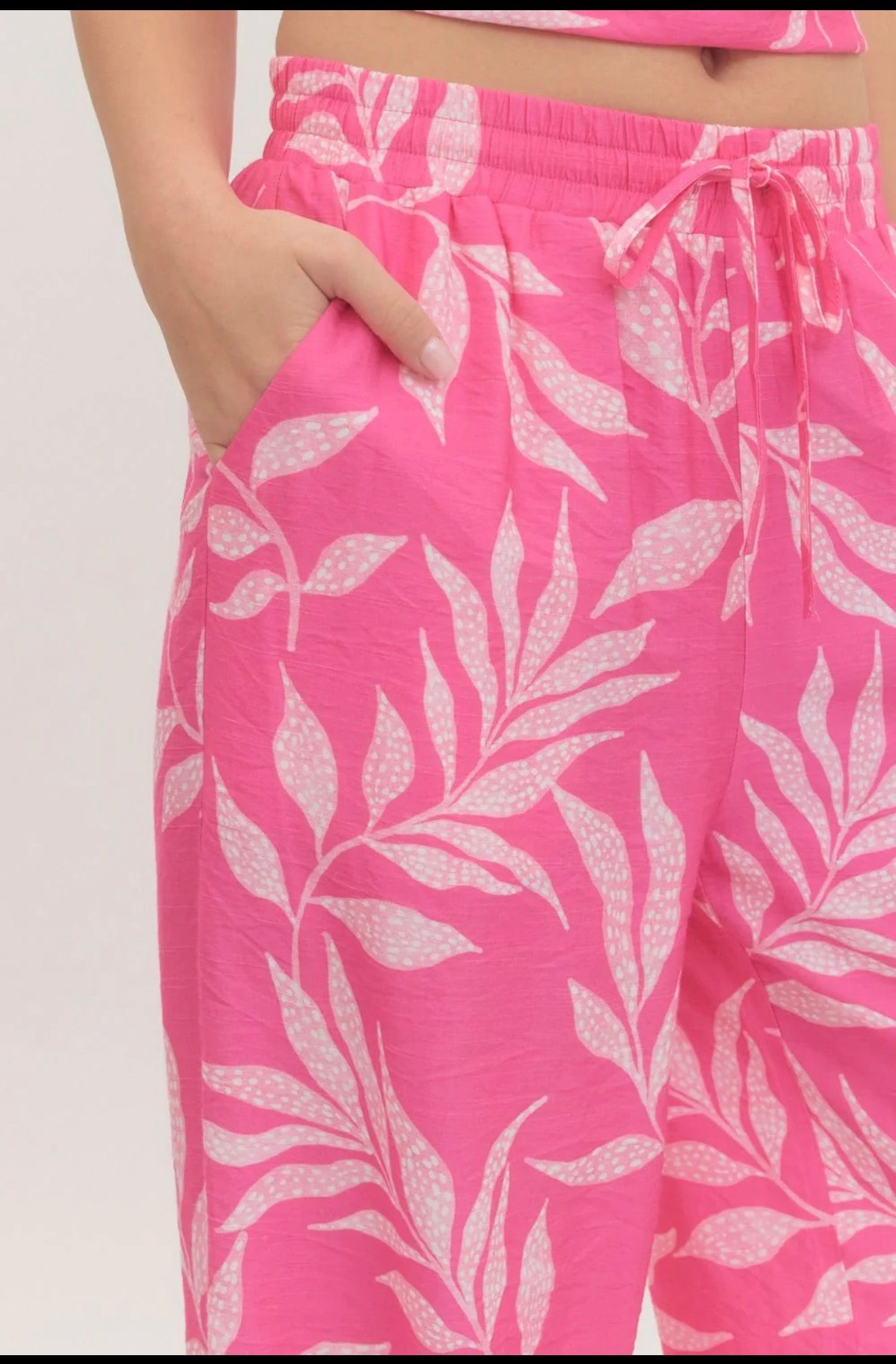 The Pink Palm Pants Set