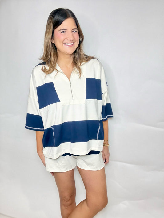 The Nautical Navy Stripe Set - Triple Charm Boutique