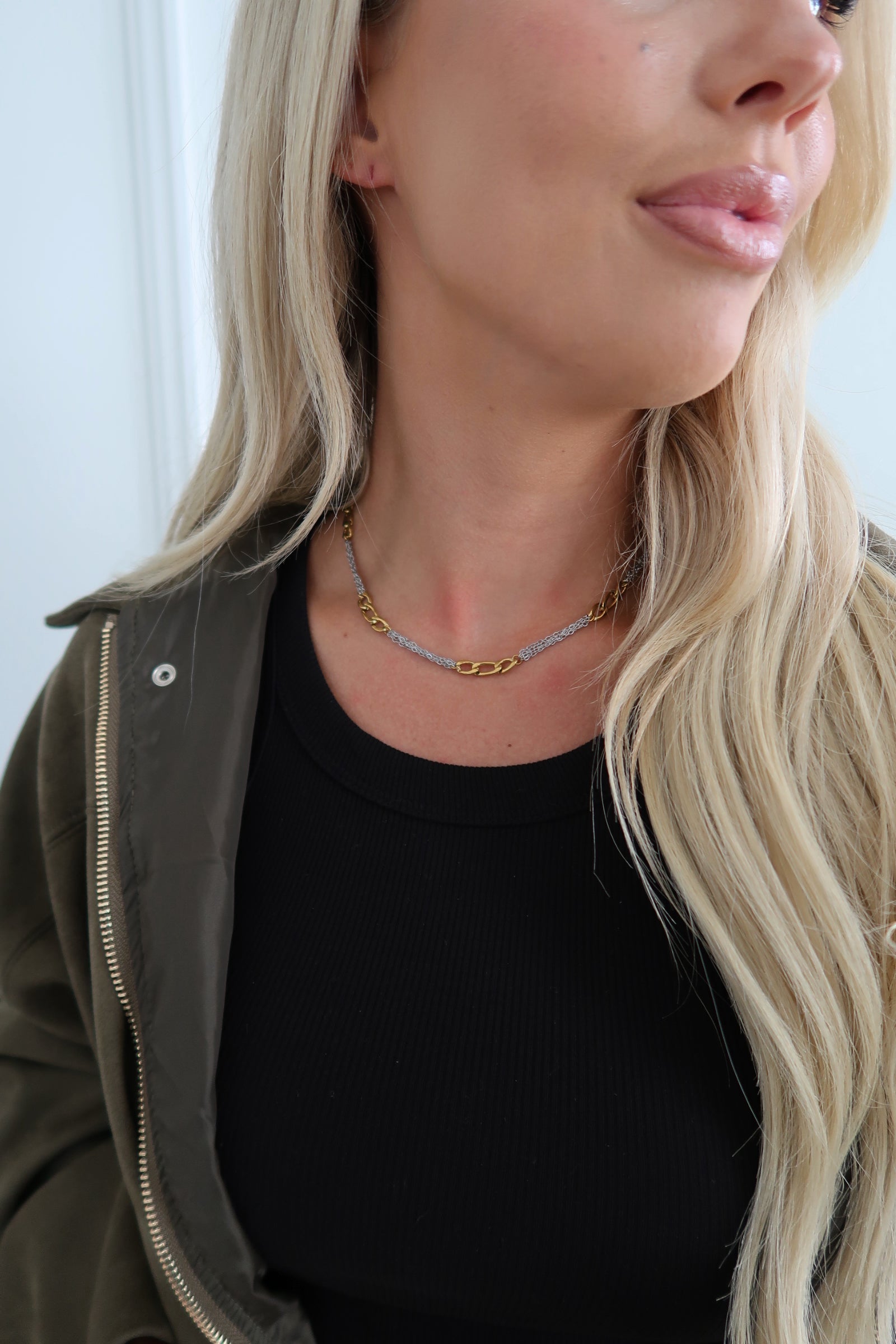 TWO TONED GRACE NECKLACE - Triple Charm Boutique
