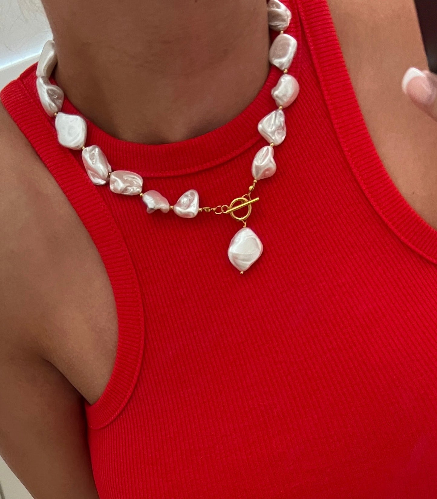 CHUNKY PEARL NECKLACE - Triple Charm Boutique