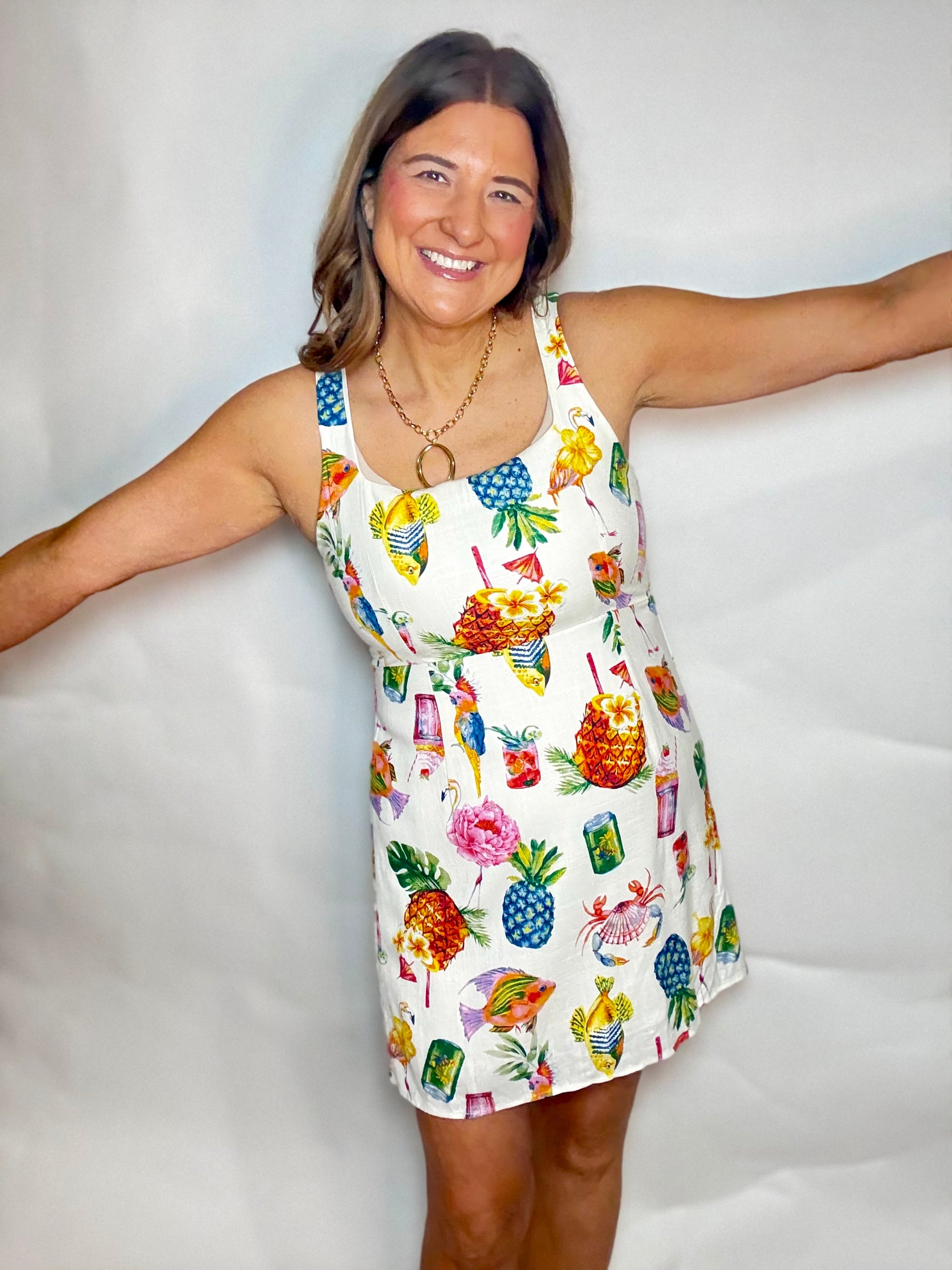 The Screaming Summer Mini Dress - Triple Charm Boutique