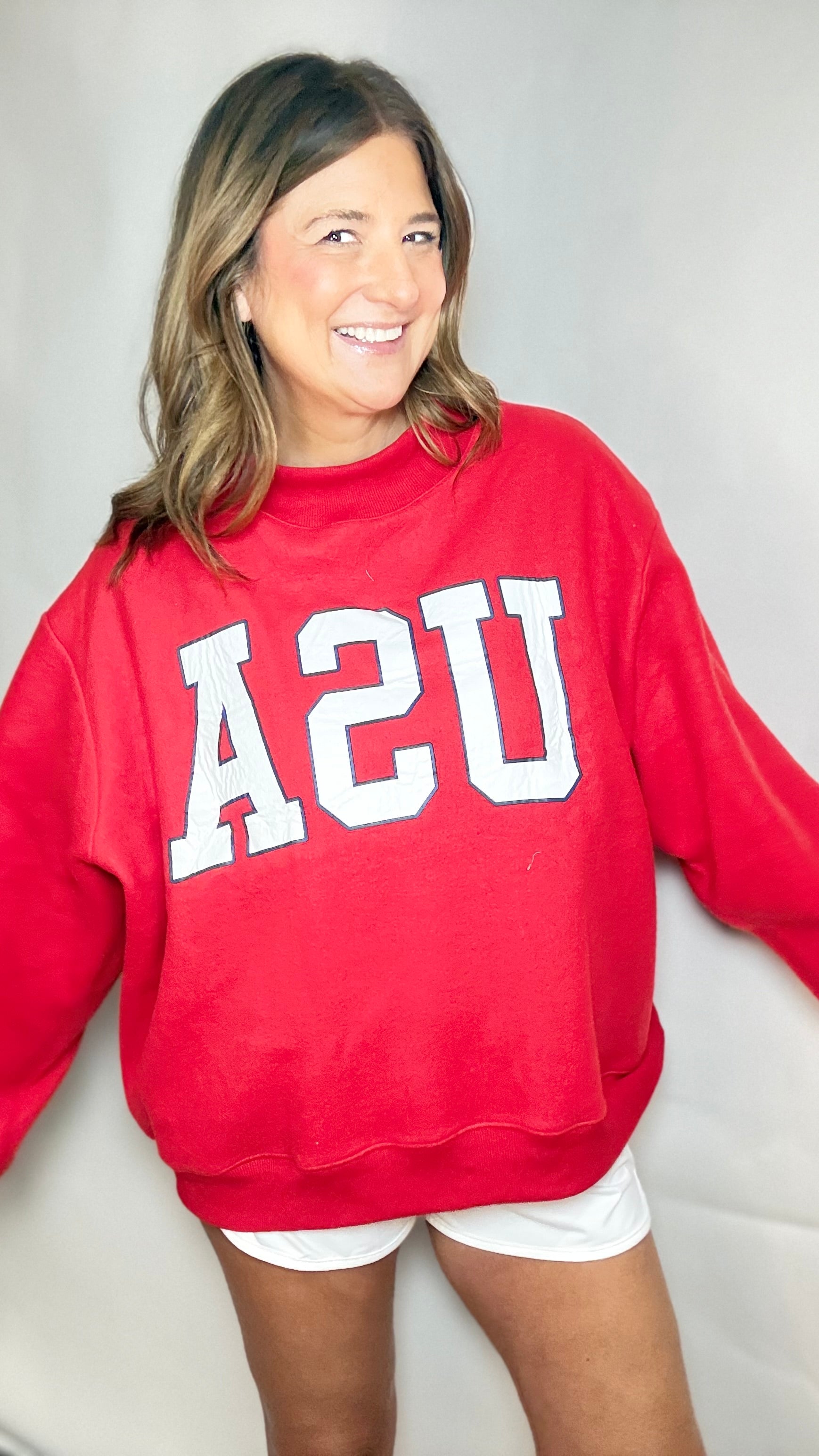 Flag/USA Red Reversible Sweatshirt - Triple Charm Boutique