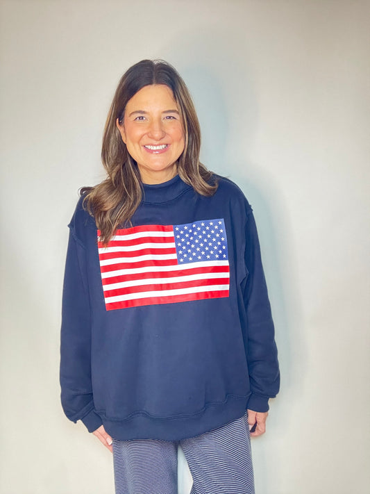 USA Reversible Navy Sweatshirt
