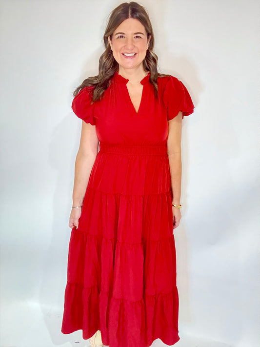 The Holiday Red Maxi Dress