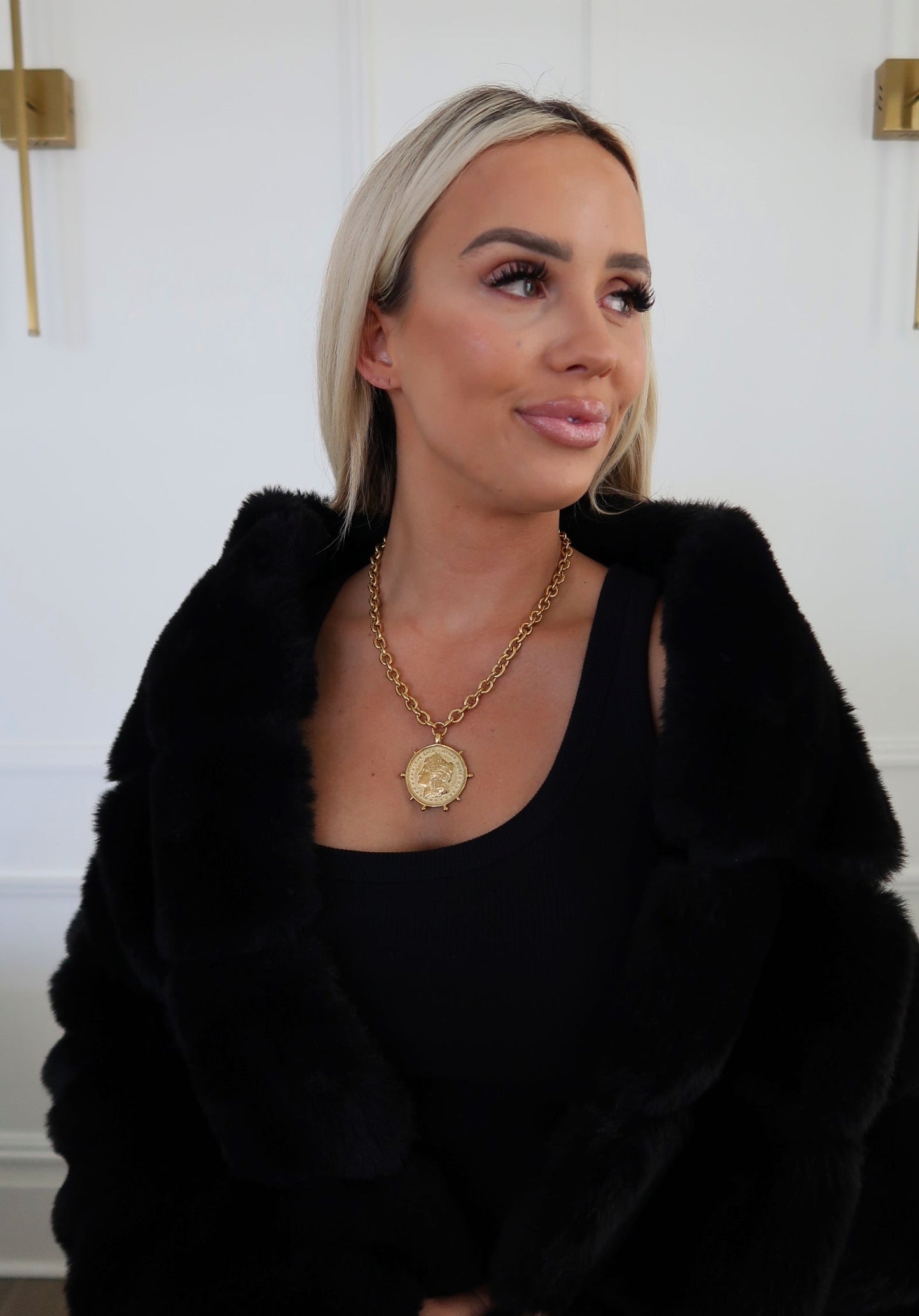 GOLD COIN NECKLACE - Triple Charm Boutique