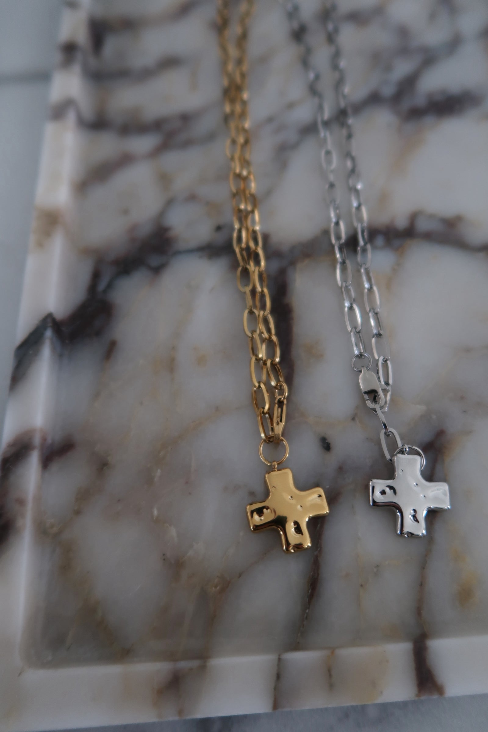 PAPERCLIP CROSS NECKLACE ￼ - Triple Charm Boutique
