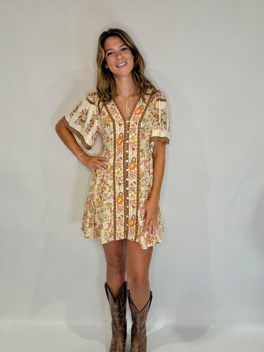 The Western Midi Dress - Triple Charm Boutique