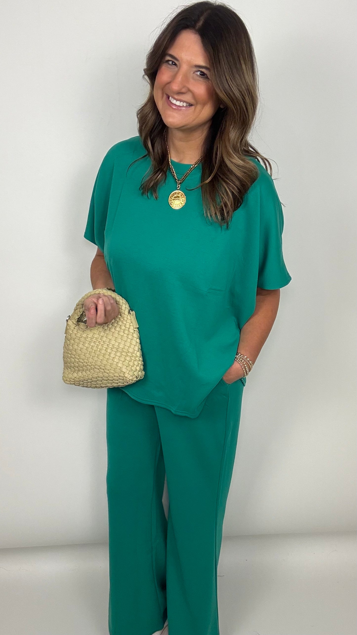 The Green Scuba Pants Set