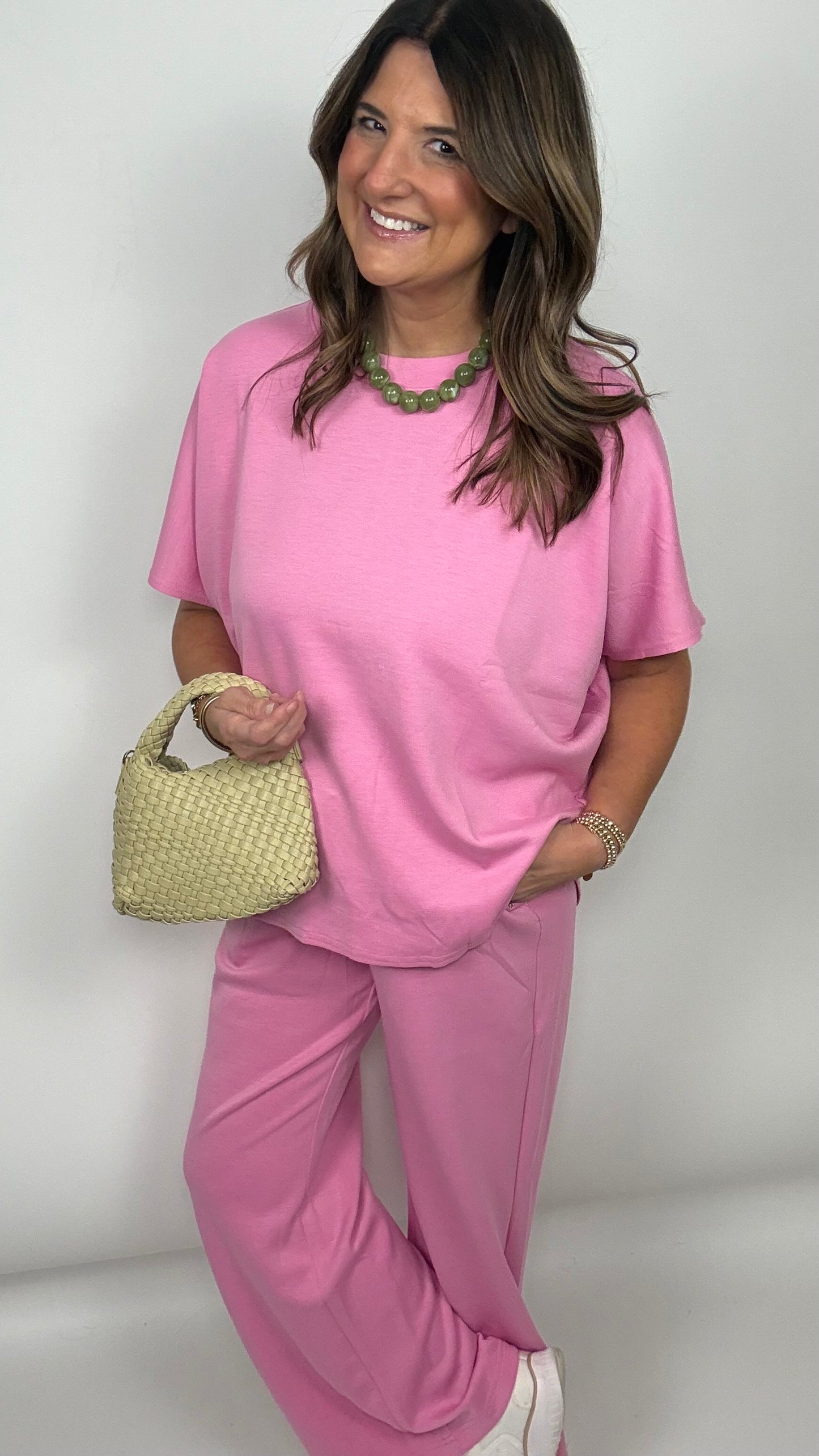 The Pink Scuba Pants Set