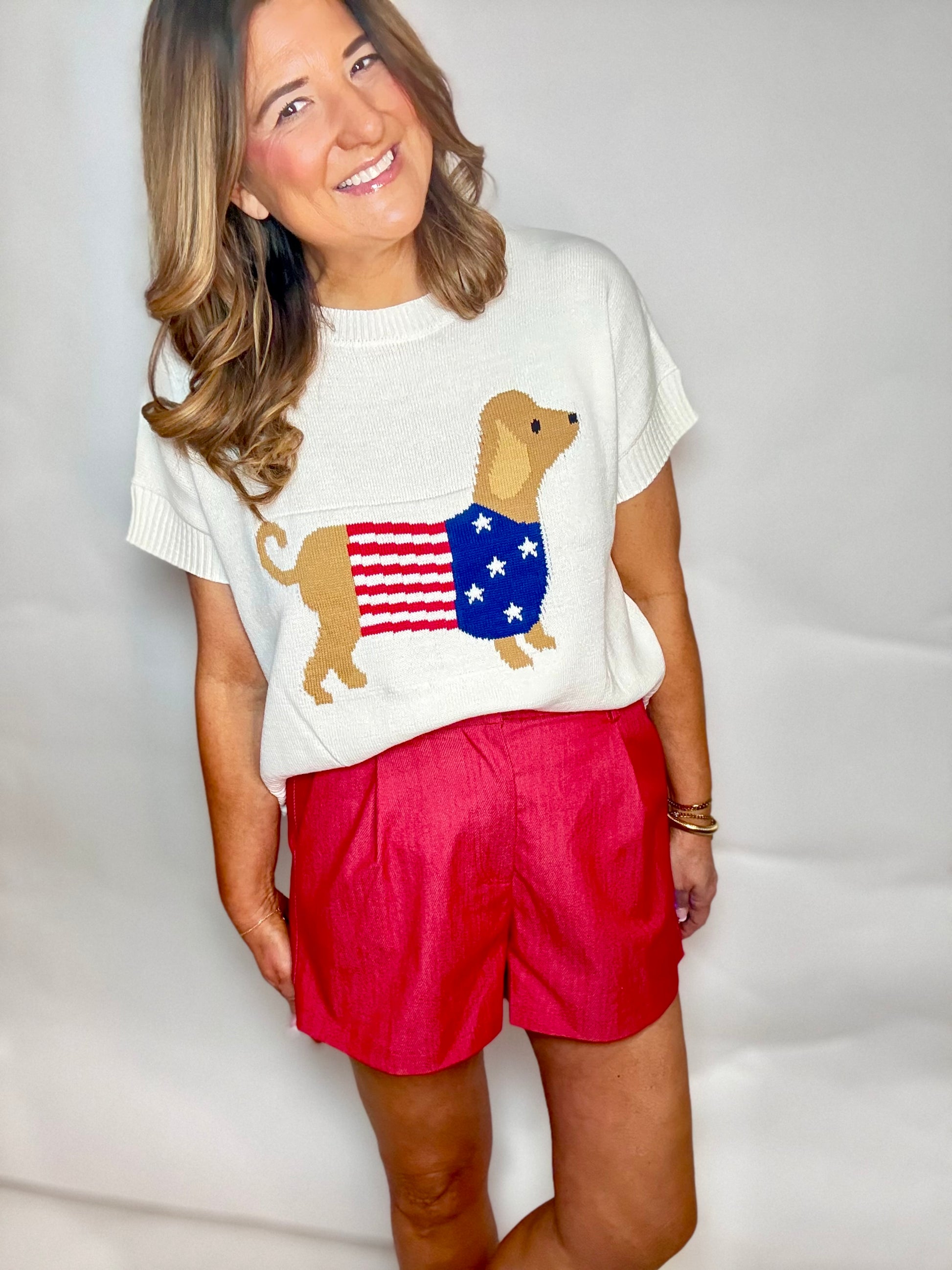 Red Dress Shorts - Triple Charm Boutique