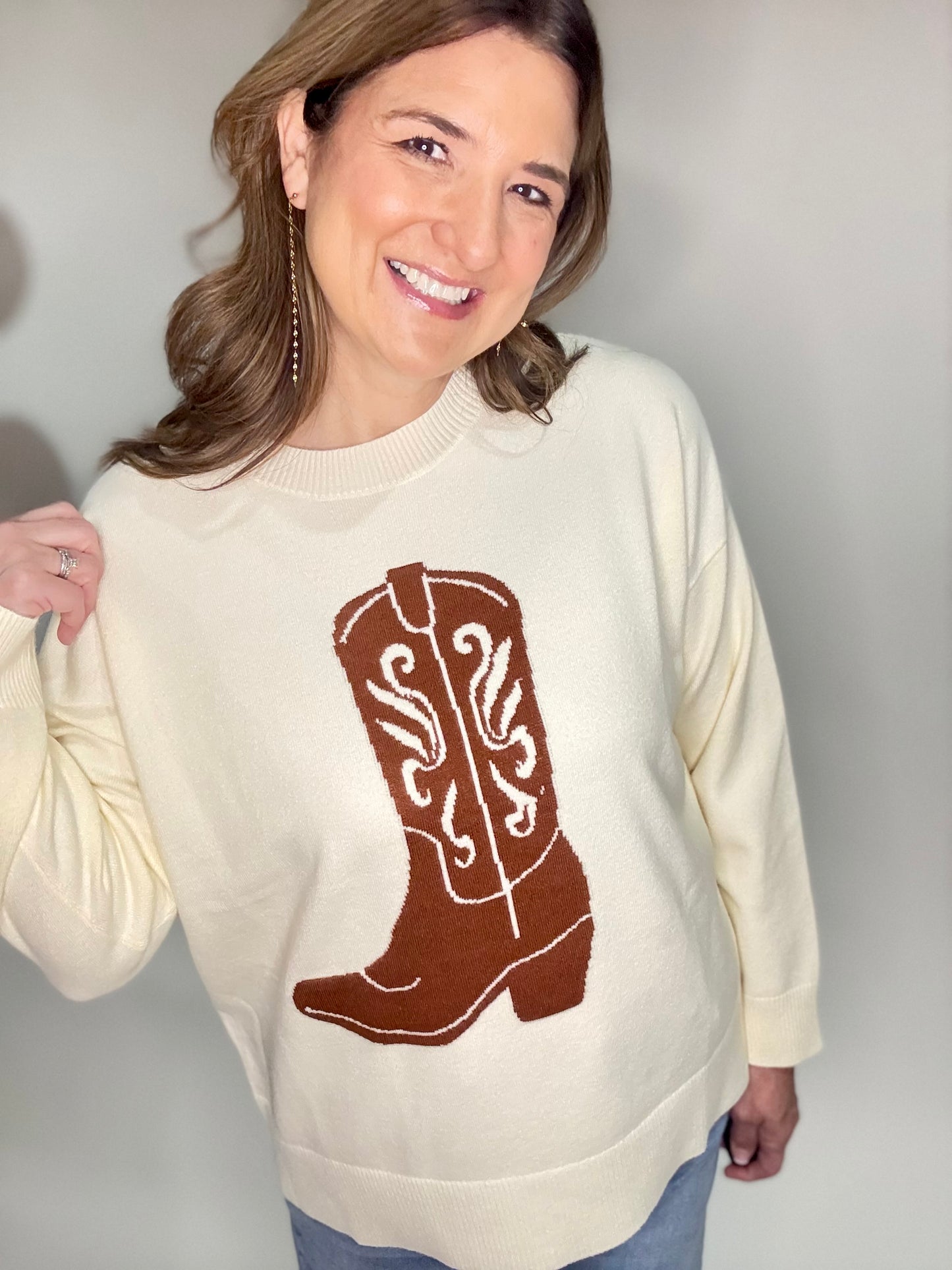 The Cowboy Boot Comfy Sweater