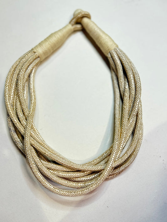 The Cream Rope Statement Necklace