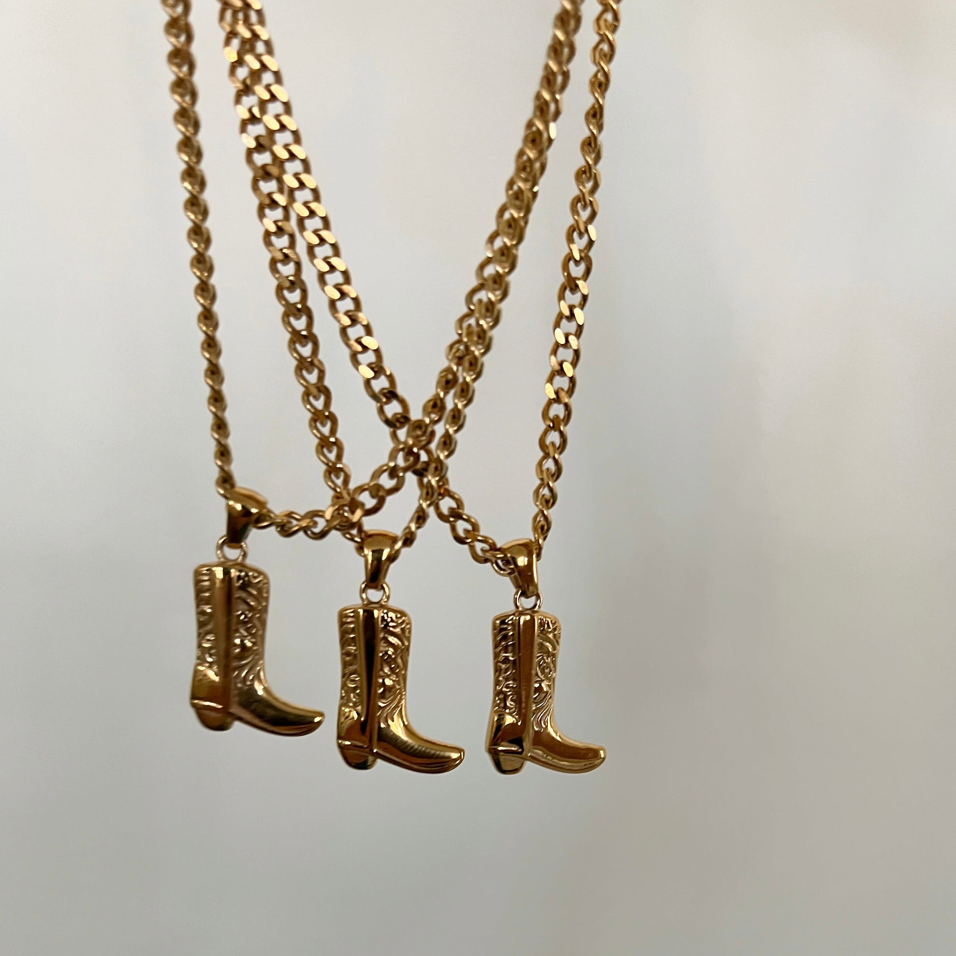 COWGIRL BOOT NECKLACE - Triple Charm Boutique