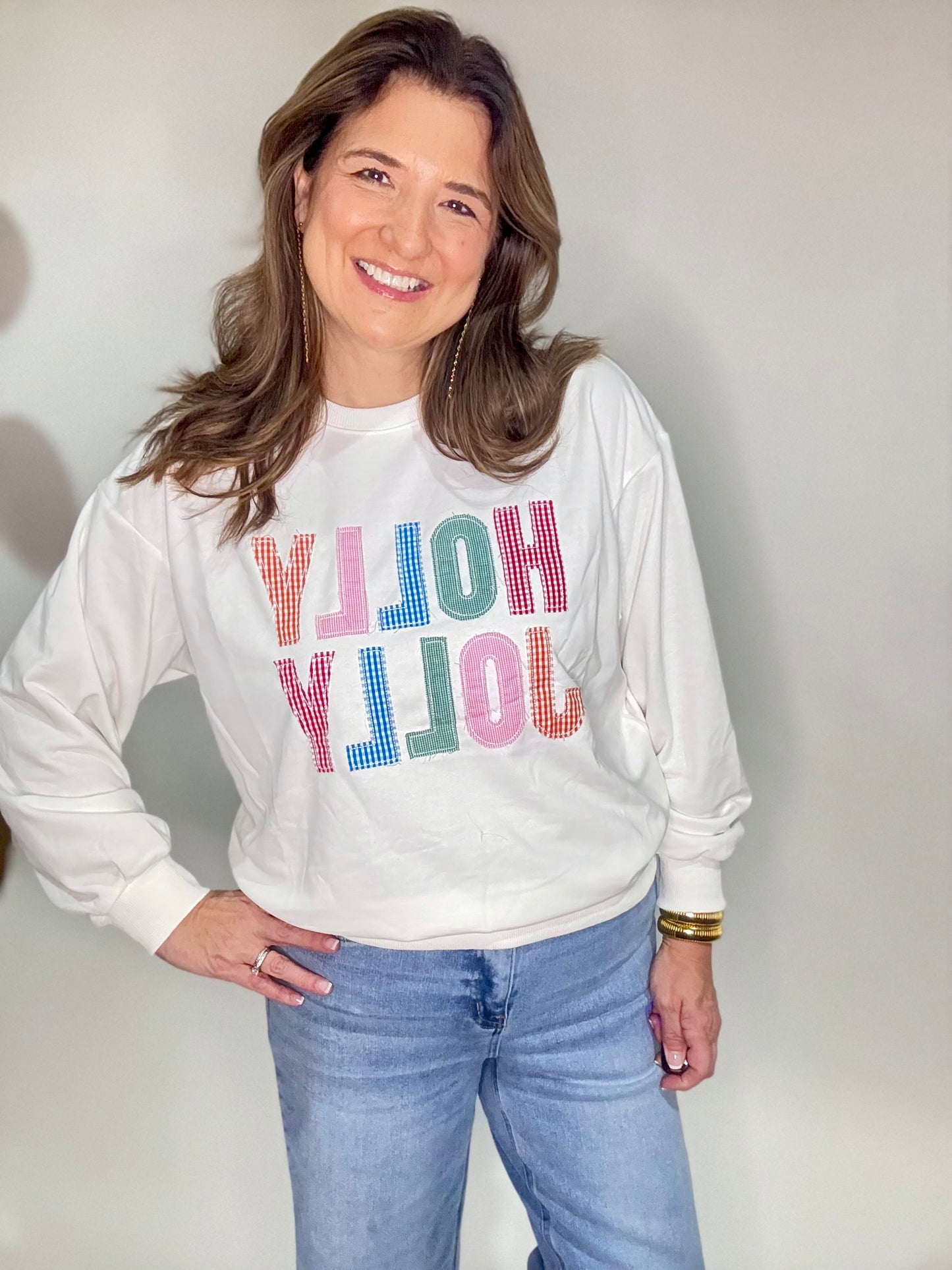 The Holly Jolly Gingham Sweatshirt