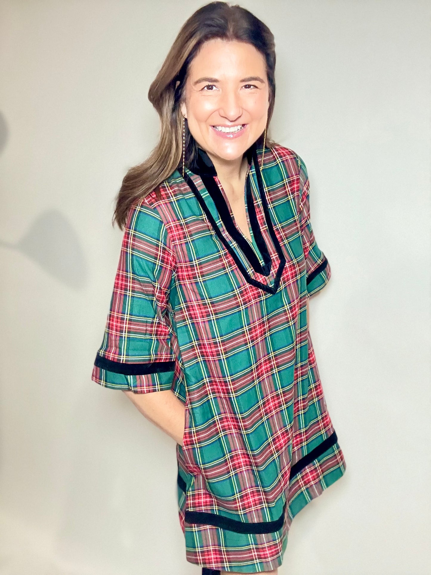 The Green Plaid Holiday Dress
