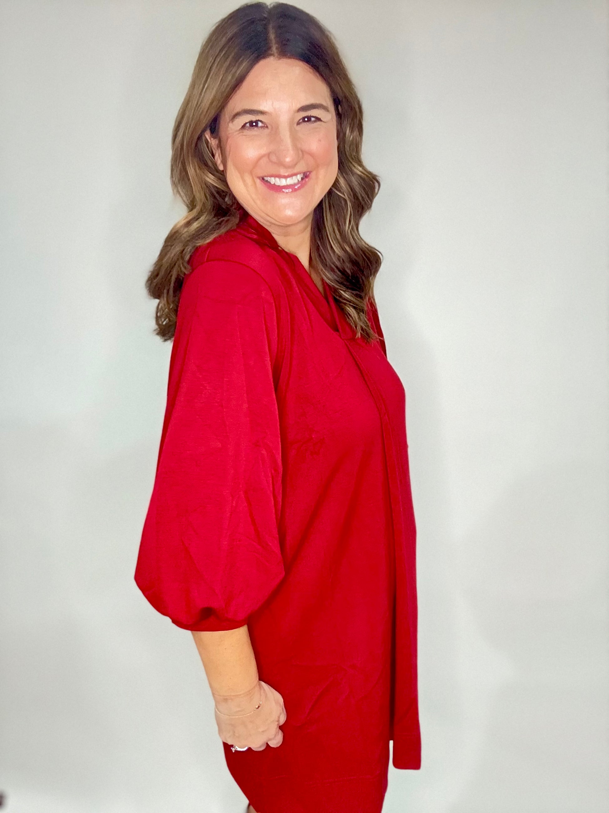 The Cherry Red Dress - Triple Charm Boutique