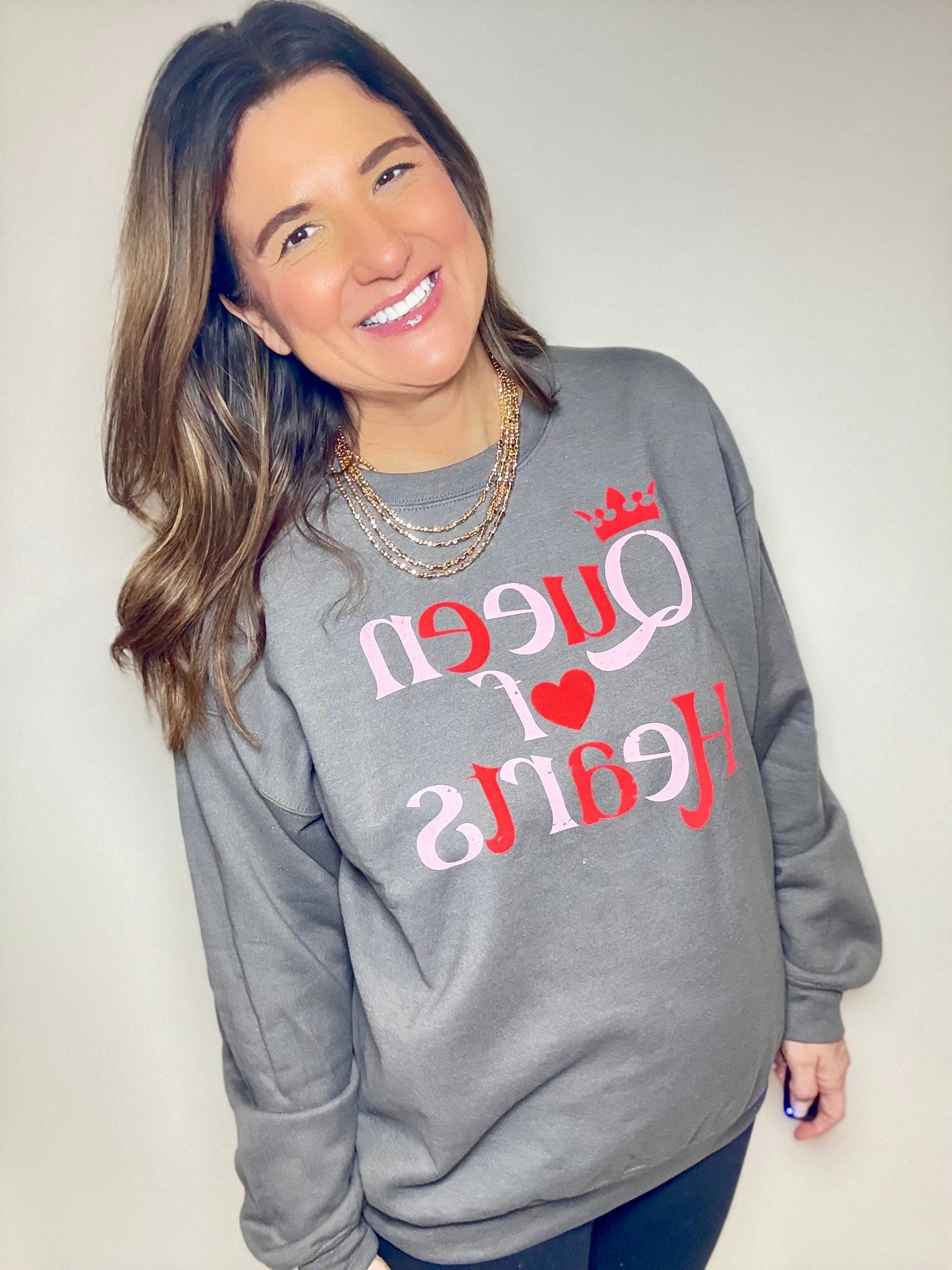 The Queen of Hearts Sweatshirt - Triple Charm Boutique
