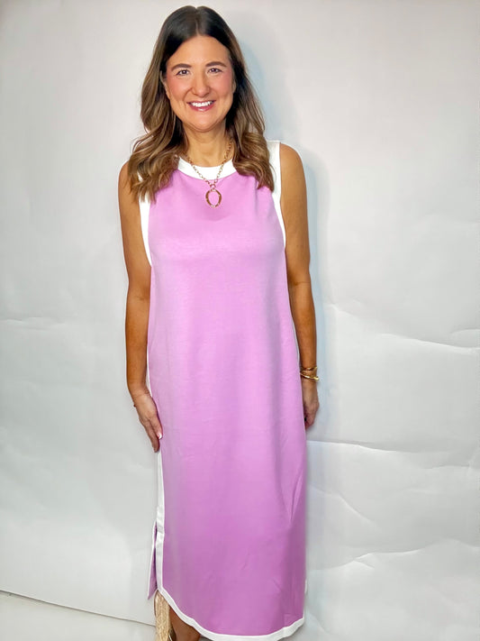 The Pink Scuba Midi Dress