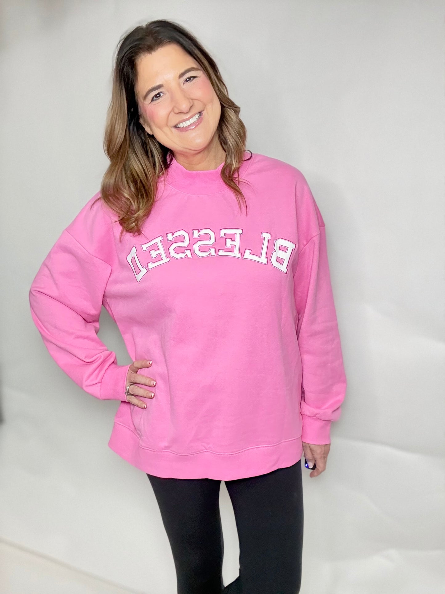 The Hot Pink Blessed Sweatshirt