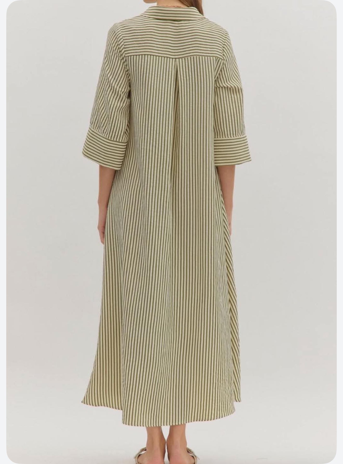 The Green Stripe Maxi Dress