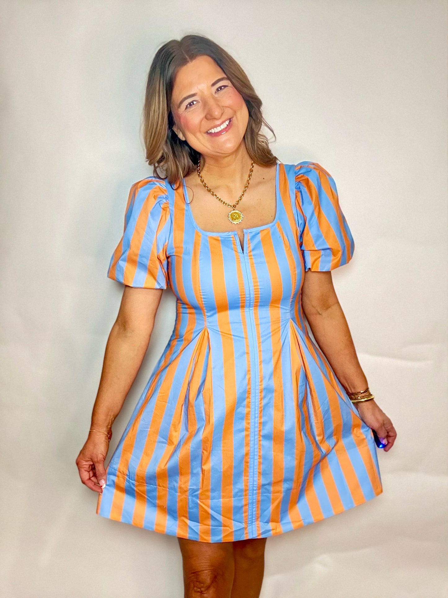 The Puff Sleeve Mini Dress - Triple Charm Boutique