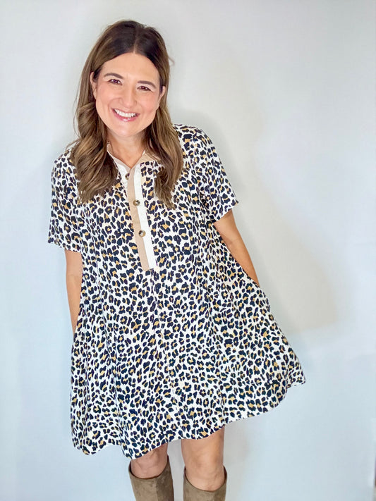 The Landry Leopard Mini Dress