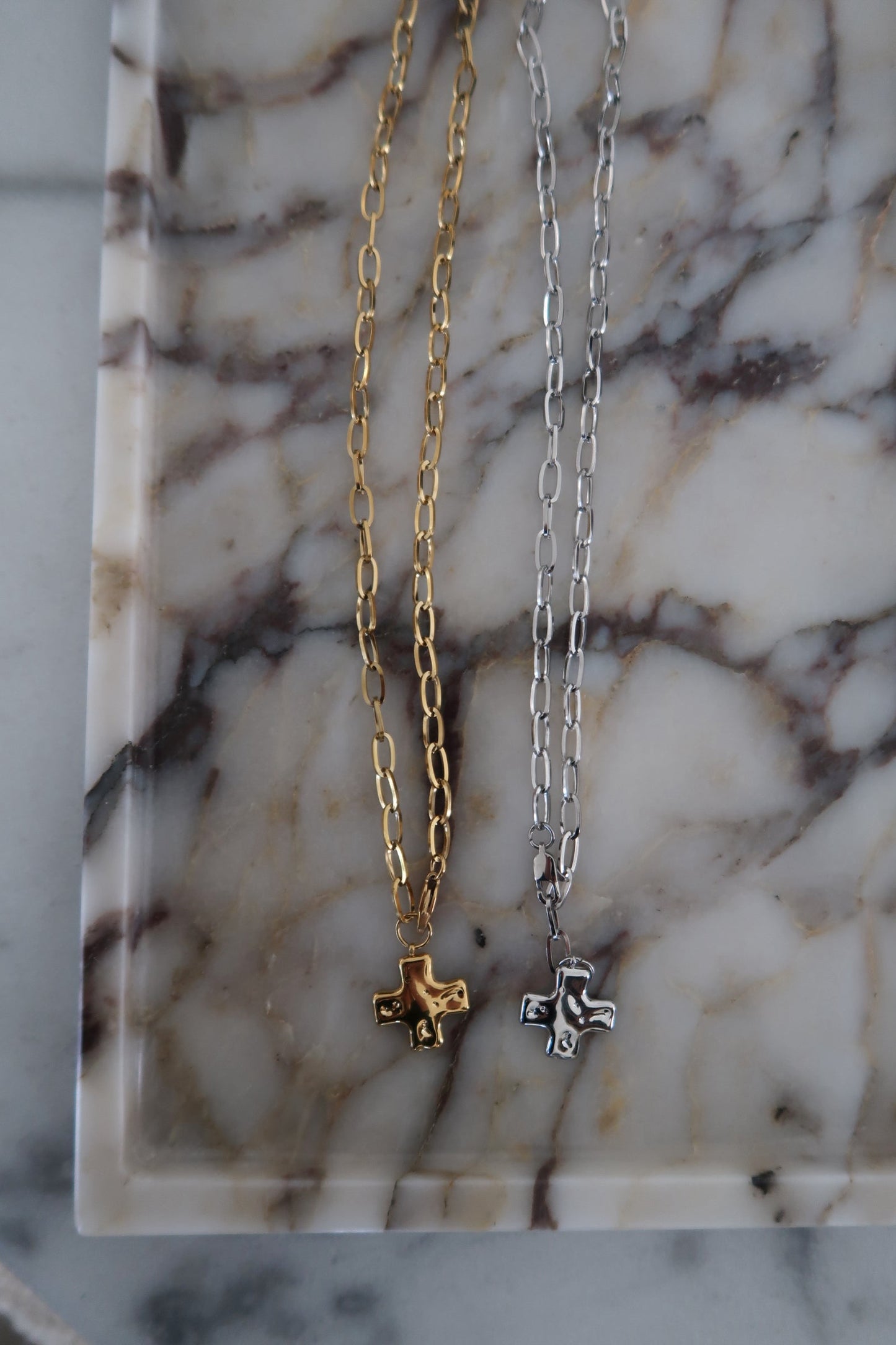 PAPERCLIP CROSS NECKLACE ￼ - Triple Charm Boutique