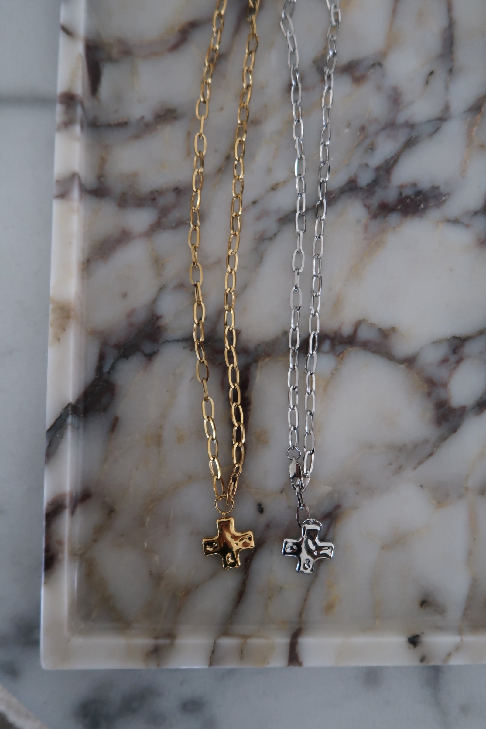PAPERCLIP CROSS NECKLACE ￼ - Triple Charm Boutique