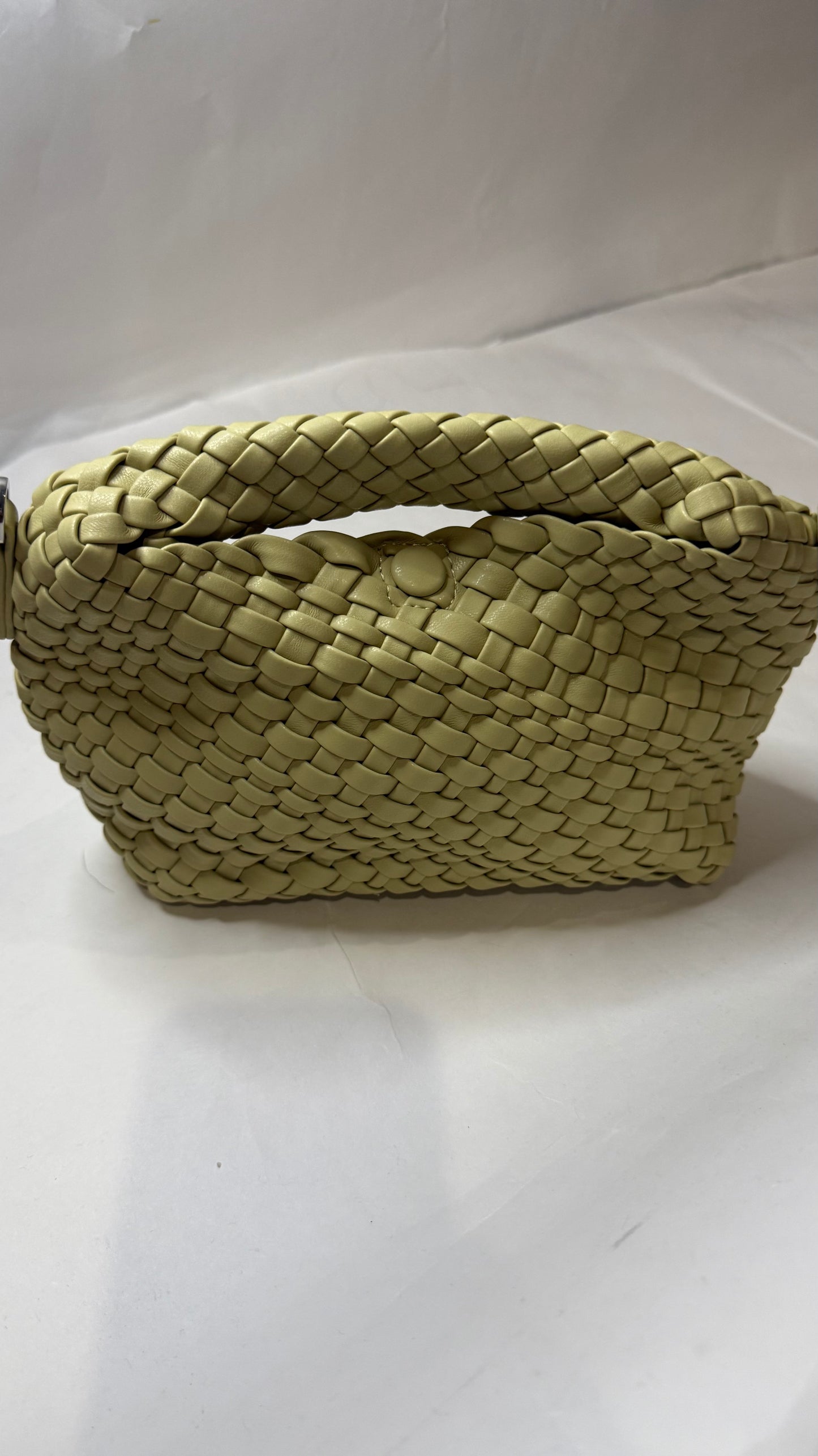 The Tan Mini Braided Crossbody Purse