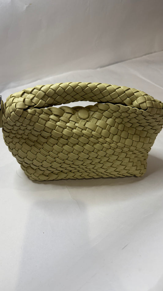 The Tan Mini Braided Crossbody Purse