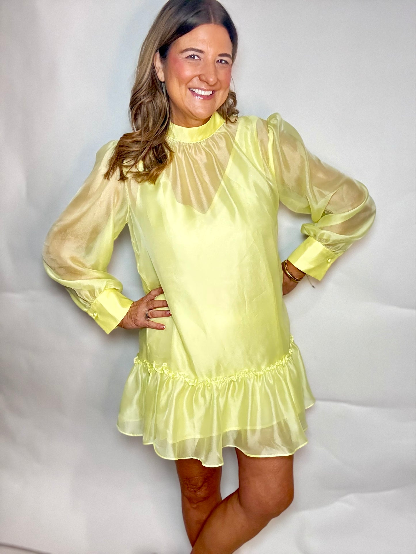 The Yellow Ribbon Bow Dress - Triple Charm Boutique