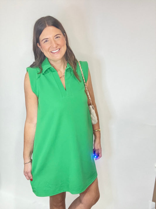 The Country Club Green Dress - Triple Charm Boutique
