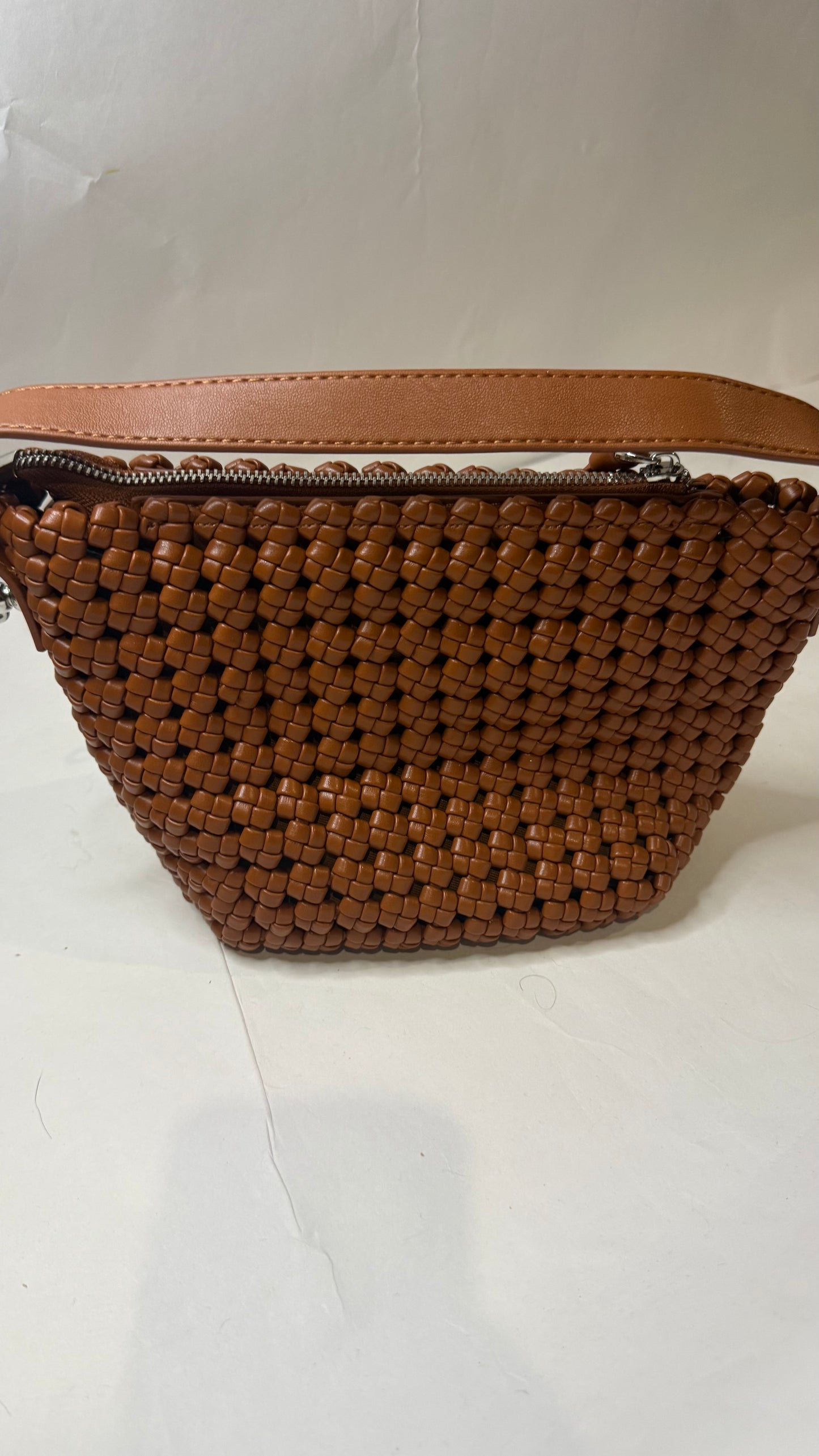 The Brown Braided Crossbody Purse
