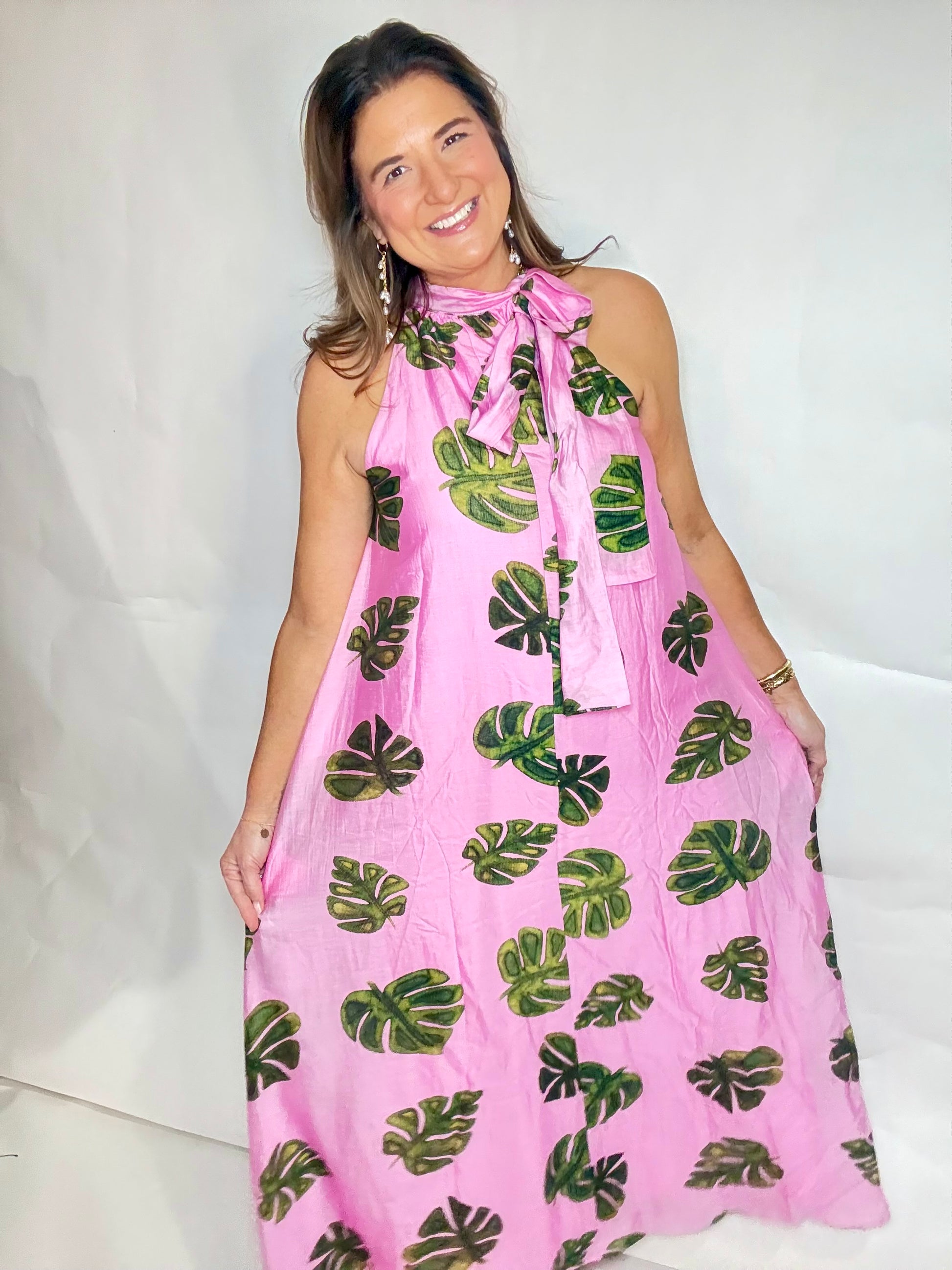 Palm Breeze Dress - Triple Charm Boutique