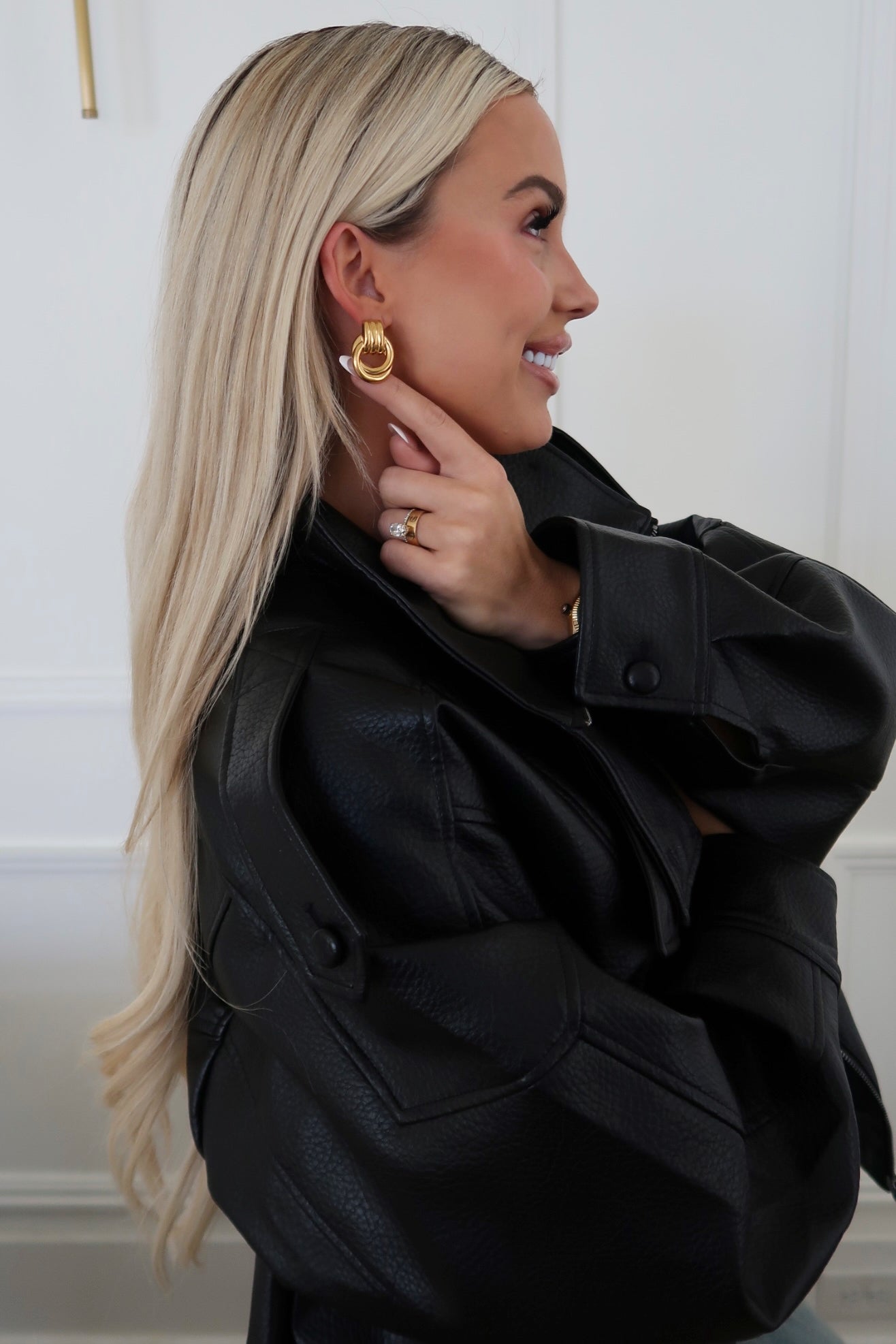 GOLD HARPER EARRINGS - Triple Charm Boutique