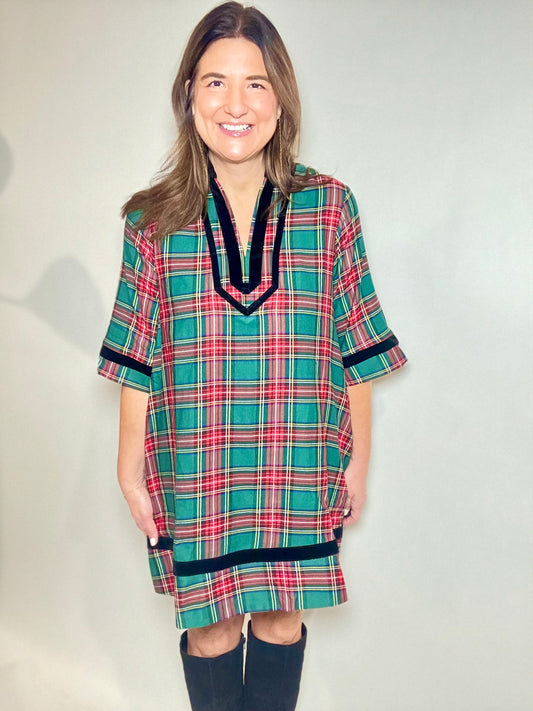 The Green Plaid Holiday Dress