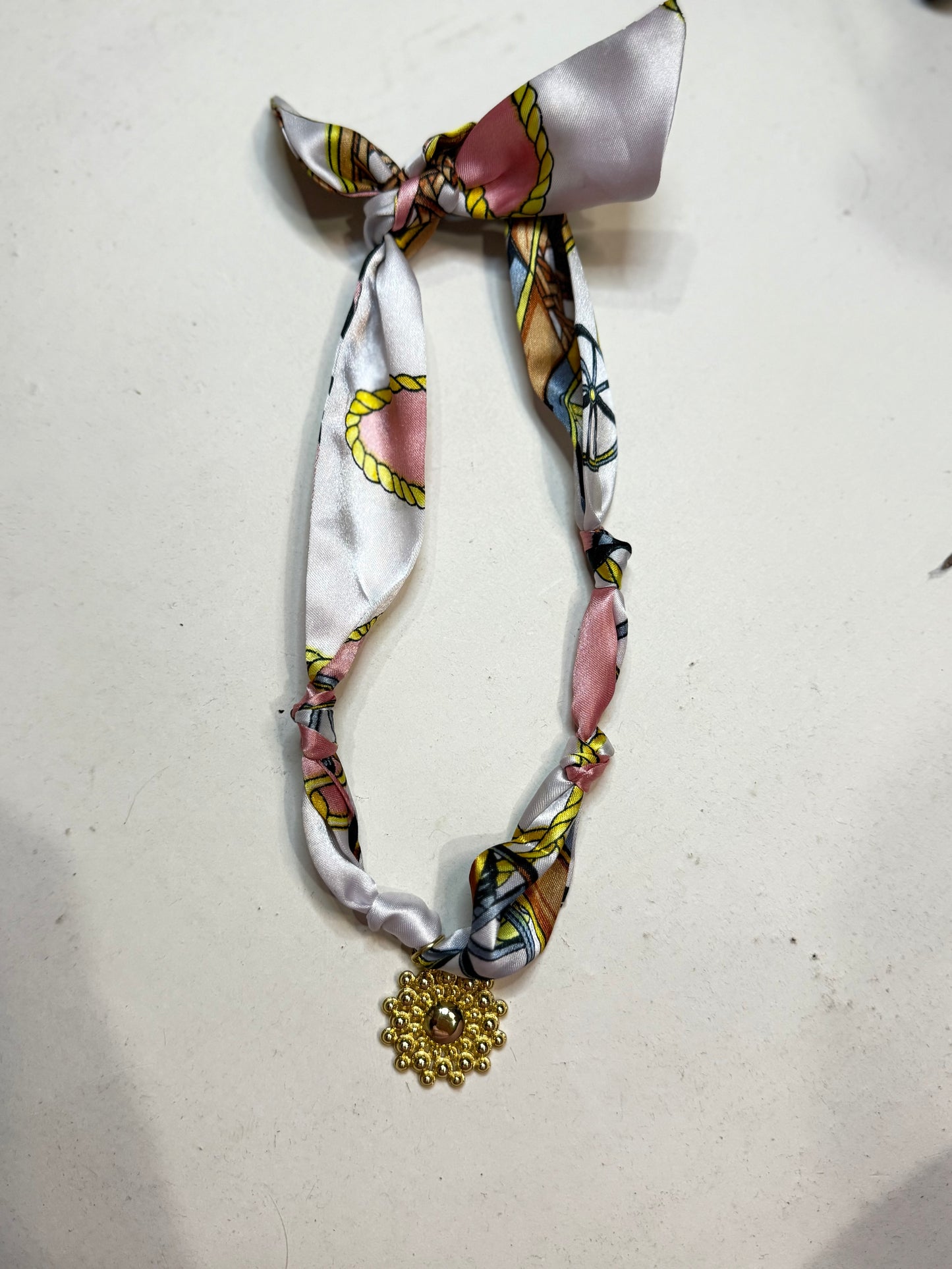 The Pink Nautical Scarf Necklace