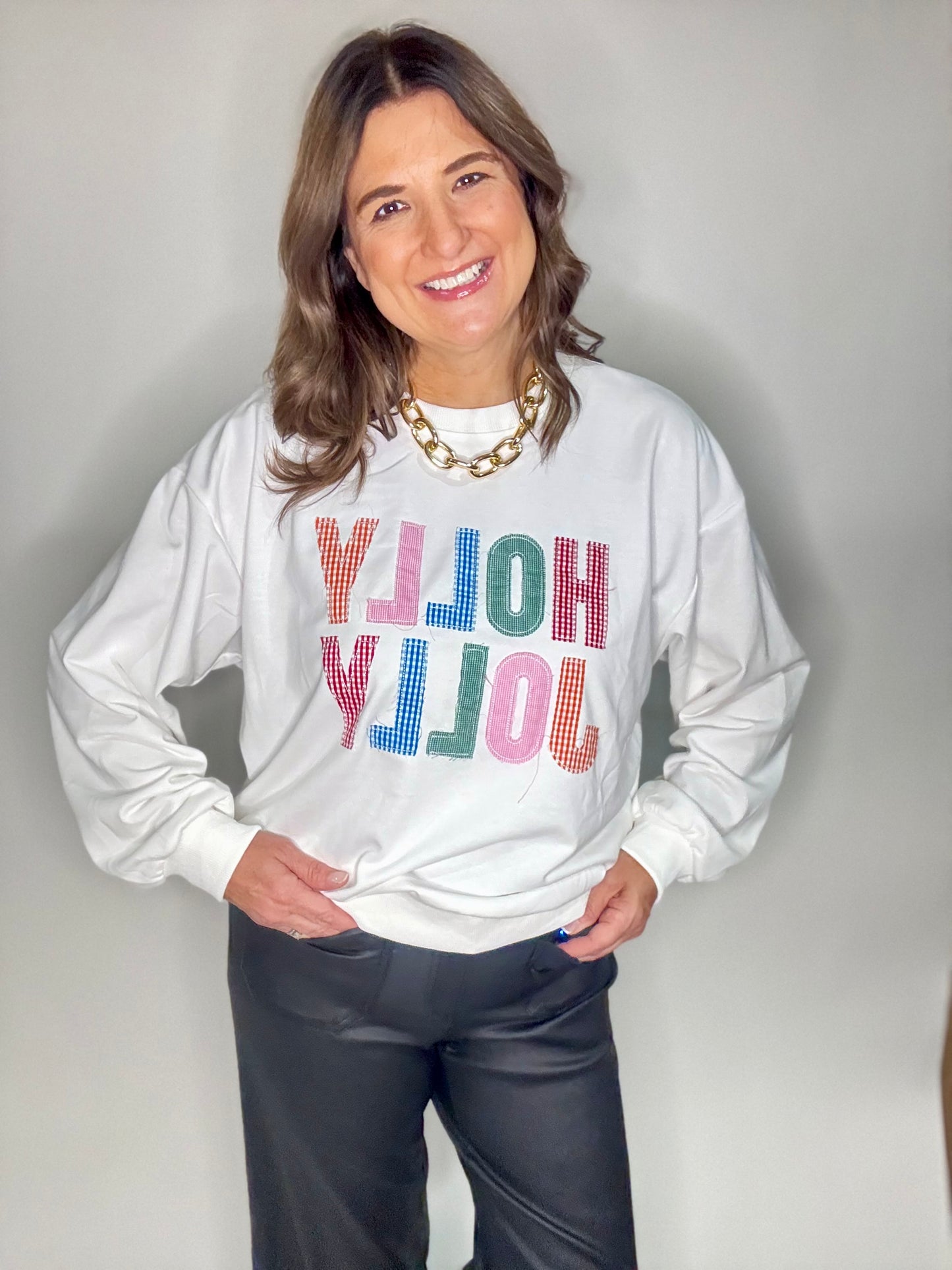 The Holly Jolly Gingham Sweatshirt