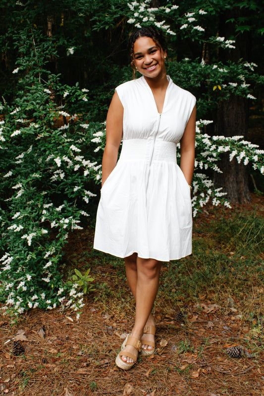 The Party Mini Dress in White - Triple Charm Boutique